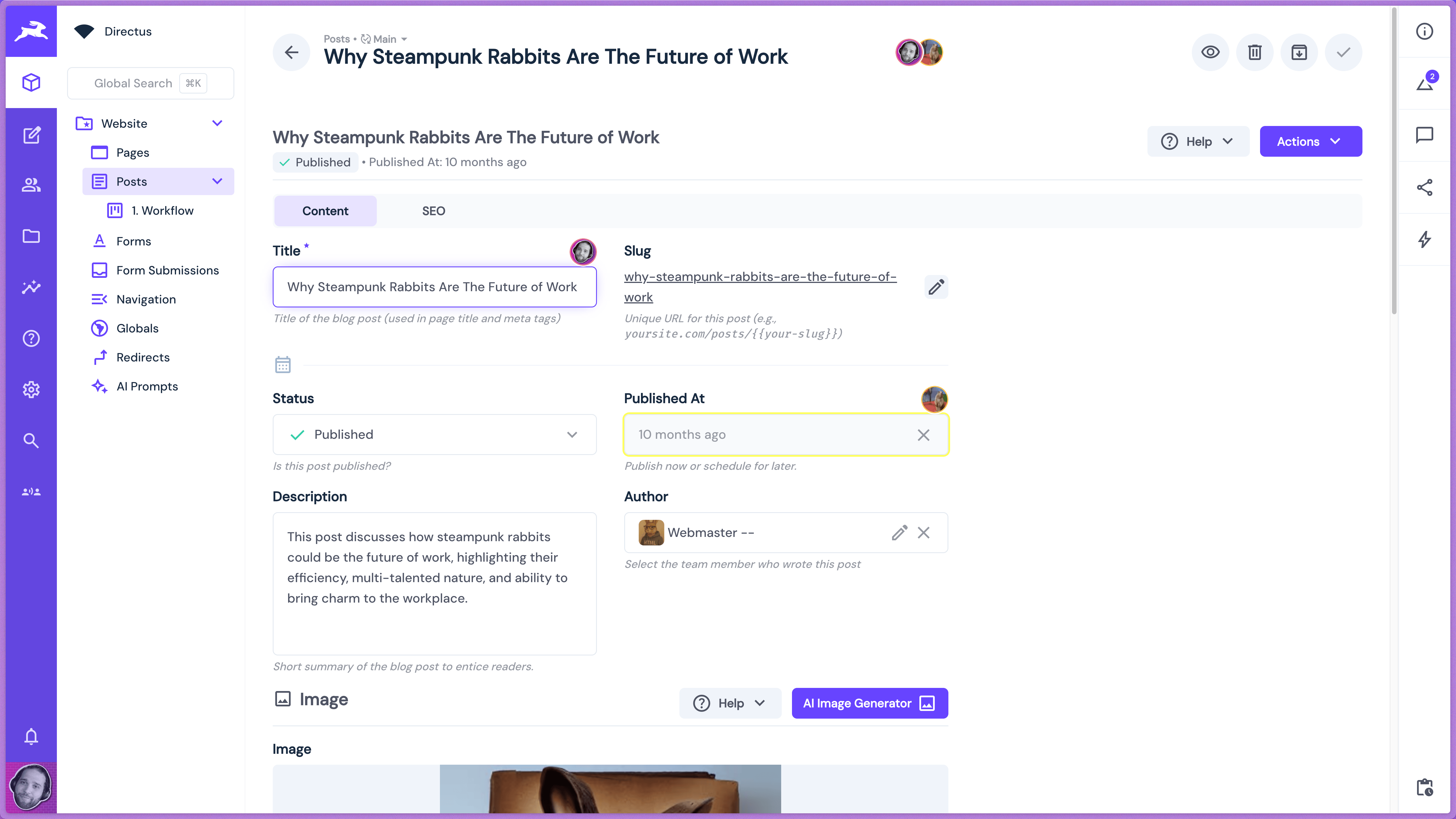 Collaborative editing thumbnail